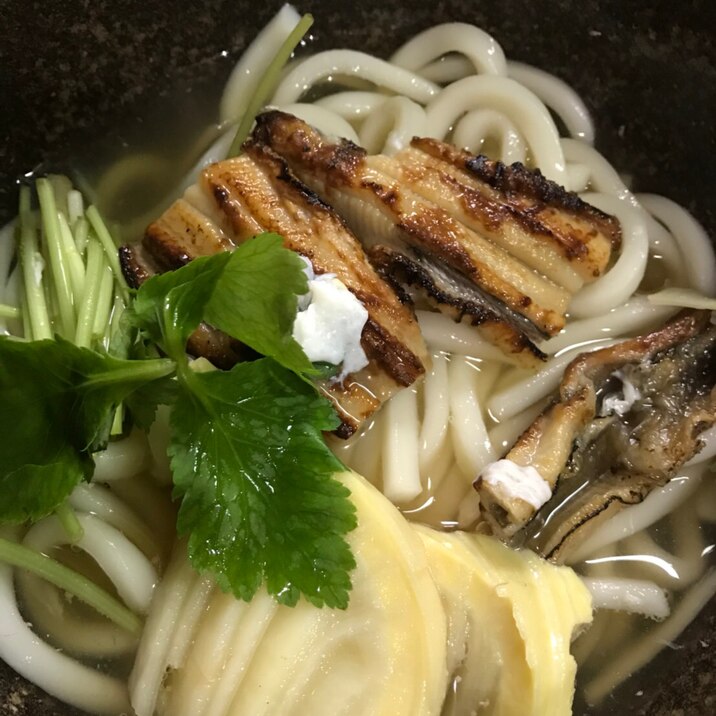 焼き穴子とタケノコのうどん(^○^)